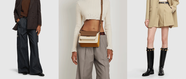 Person wearing sweater and purse
