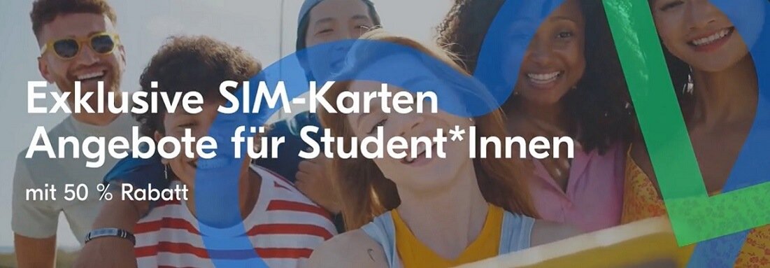 Banner für 50 % Lycamobile Studentenrabatt