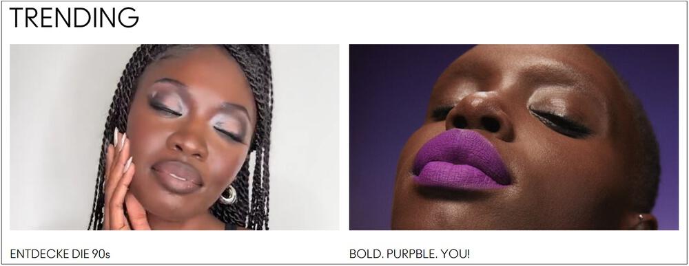 MAC Beauty-Trends für den Herbst 2023: 90er-Jahre-Make-up und auffälliger lila Lippenstift
