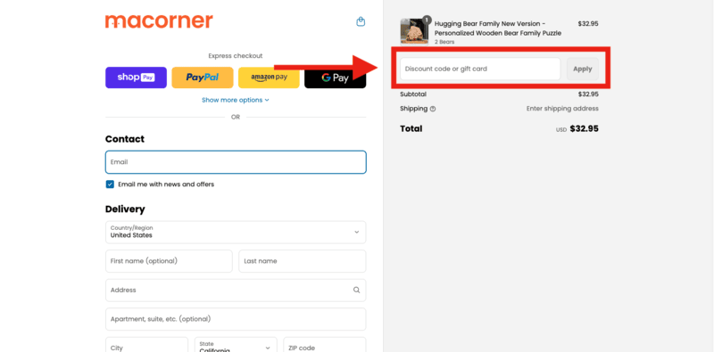 Macorner promo code