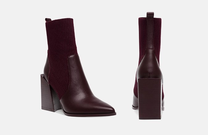 Tackle Block-Heel Knit Sock Booties - Steve Madden