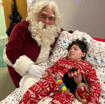 santa visiting leo