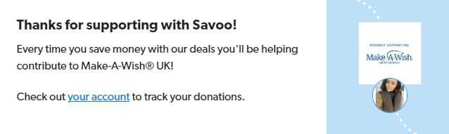 Signing up to support Make-A-Wish UK with Savoo