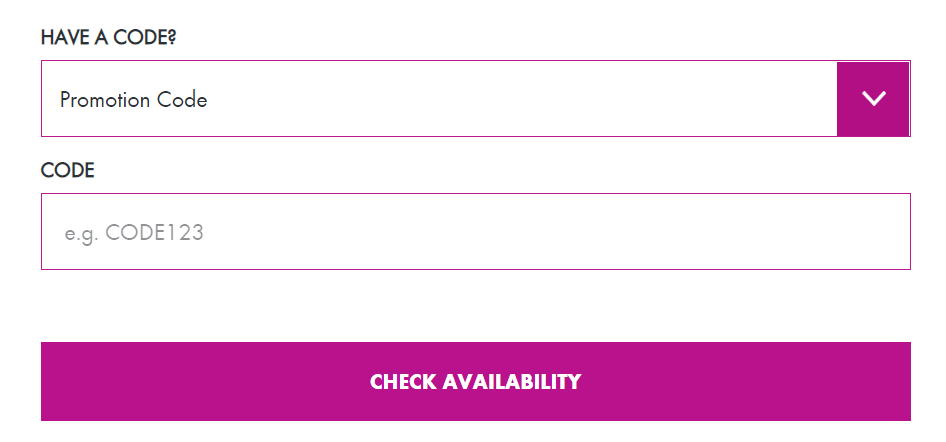 Malmaison discount code redemption box Image