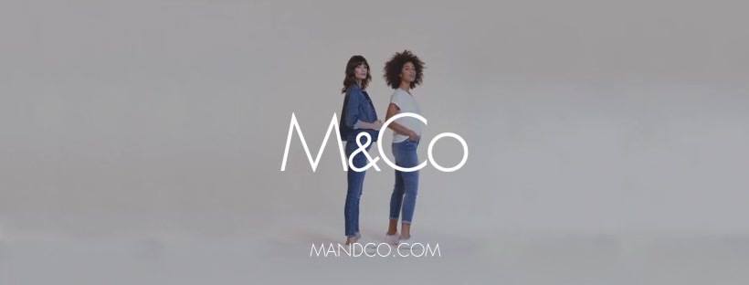 M&Co banner - logo and women&apos;s fashion