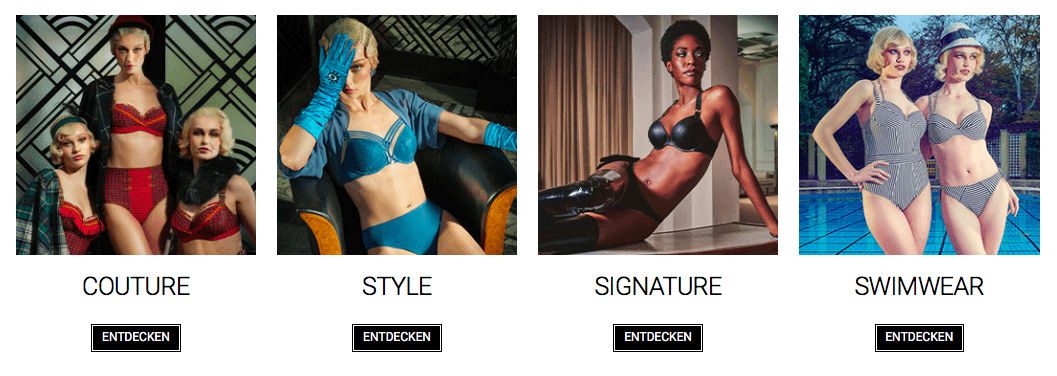 Der Marlies Dekkers Online-Shop mit einem großen Sortiment an Unterwäsche und Bademode