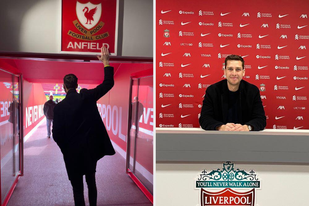 Matt on a gifted experience day at Liverpool Stadium