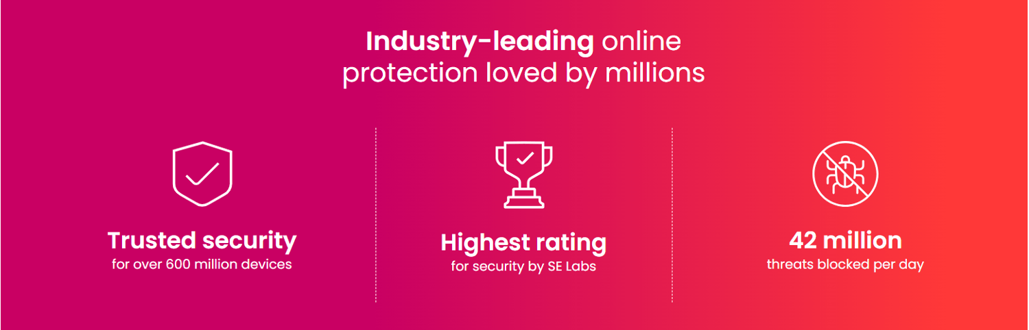 McAfee banner - text reads "Trusted Security", "Highest rated"