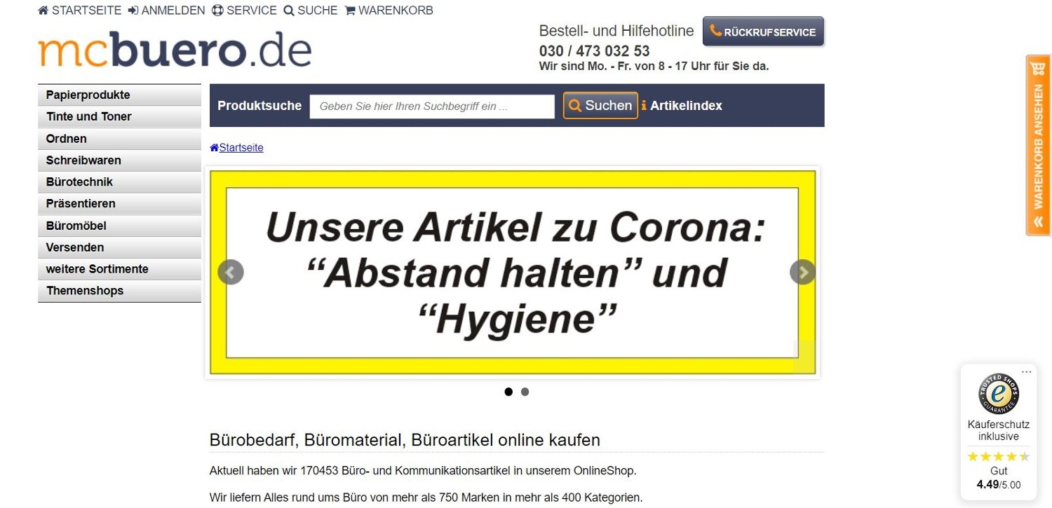 Mcbuero-Webshop