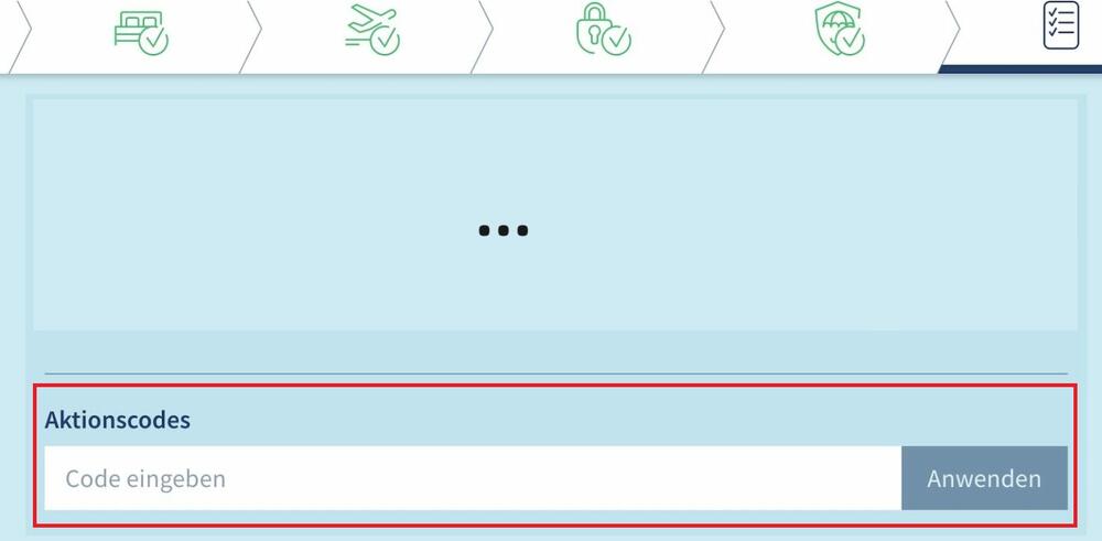 Eingabefeld zum Einlösen vom Mein Schiff Gutschein beim Online-Buchungsprozess
