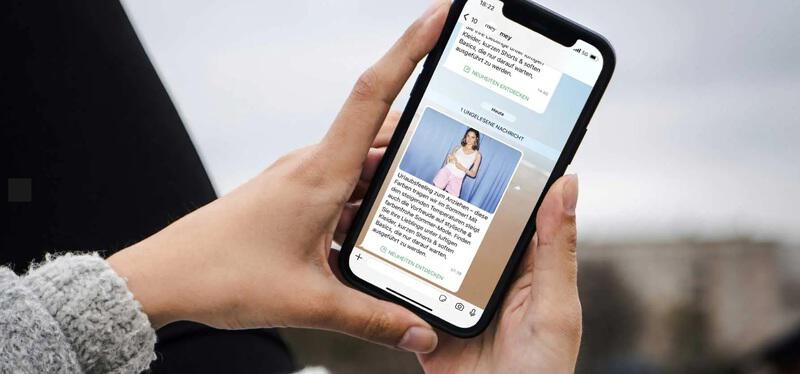 Smartphone mit mey Whatsapp Newsletter