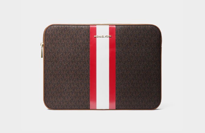 Jet Set Logo Stripe 13 Inch Laptop Case