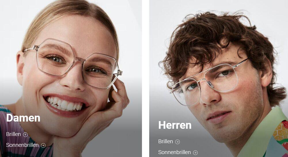 Mann und Frau mit Brillen von Mister Spex