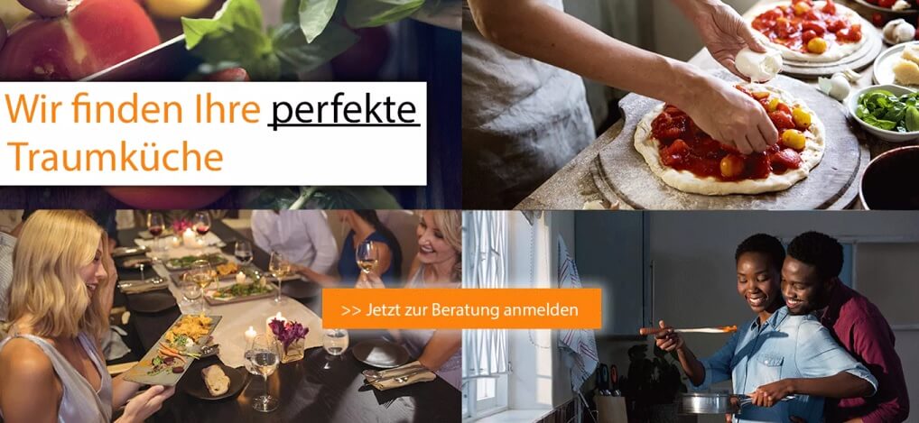 "Wir finden Ihre perfekte Traumküche" als Banner für die Küchenberatung bei Möbel Inhofer