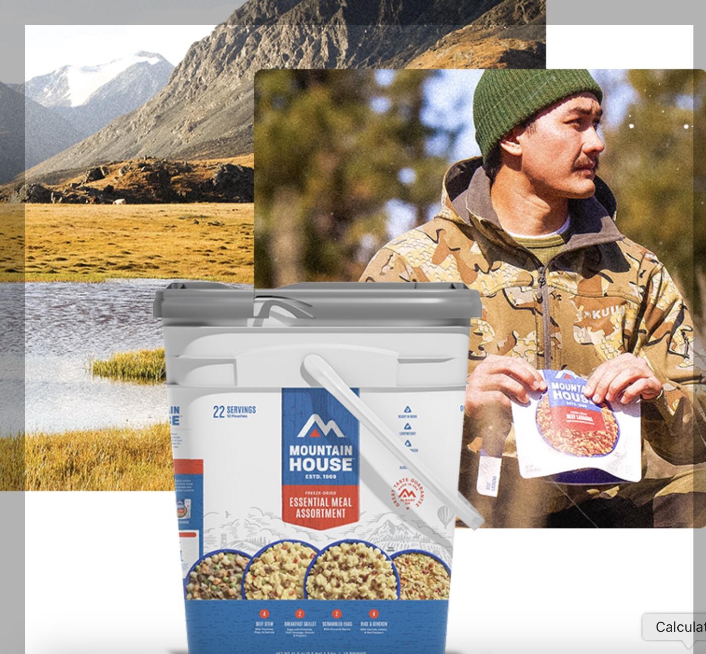 Mountain House Essential Meals bucket