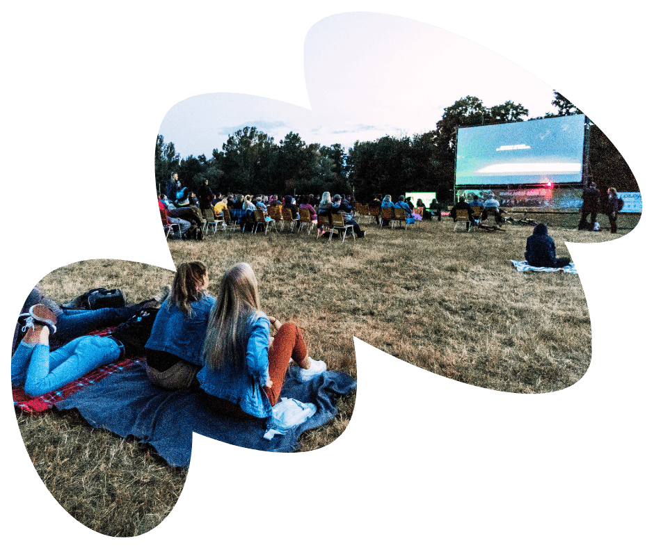Film screening in park image