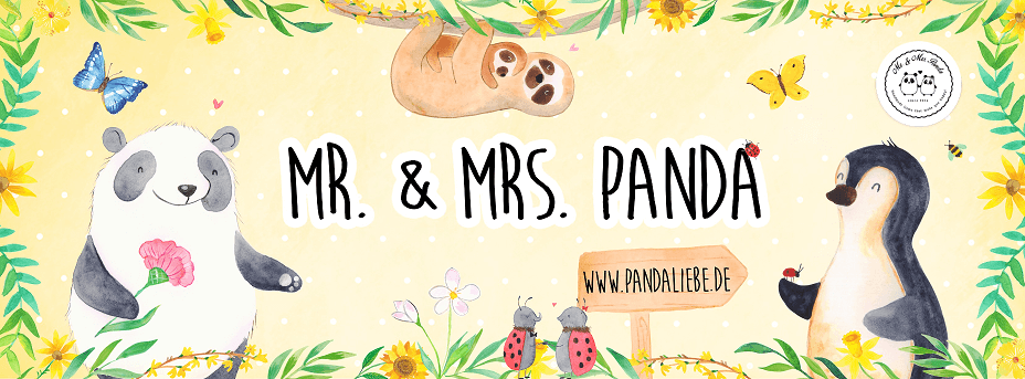 Banner für die Mr. & Mrs. Panda Gutscheinseite