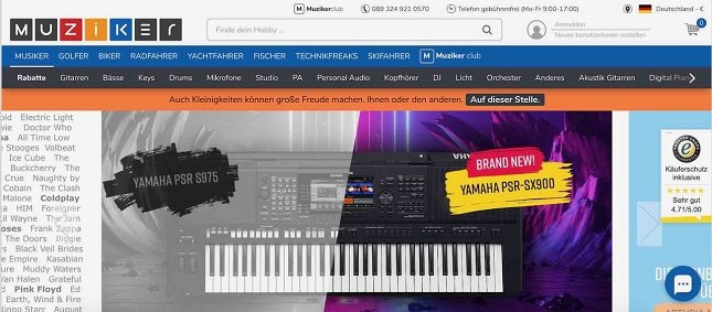 Muziker Angebot für ein Yamaha Keyboard