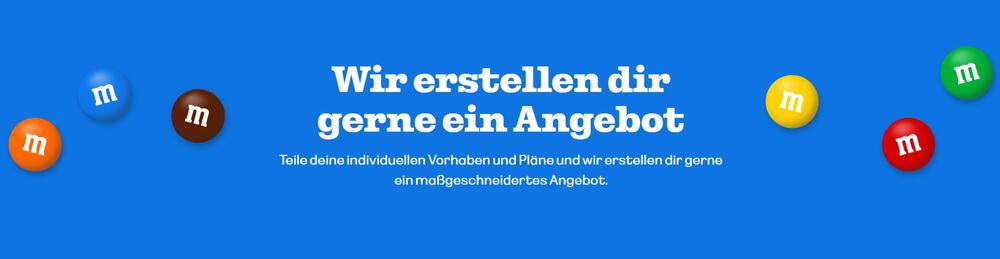 Persönliches Angebot bei My M&Ms anfordern
