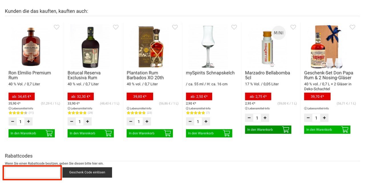 Gutschein bei Myspirits online einlösen