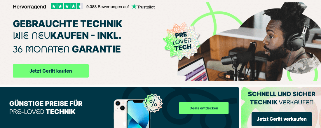 Kaufe gebrauchte Technik mit satten Rabatten und 36 Monaten Garantie bei mySWOOP