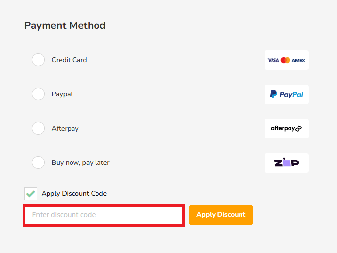 MyTopia discount code box in shopping basket