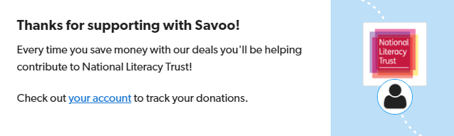 Signing up to support National Literacy Trust with Savoo