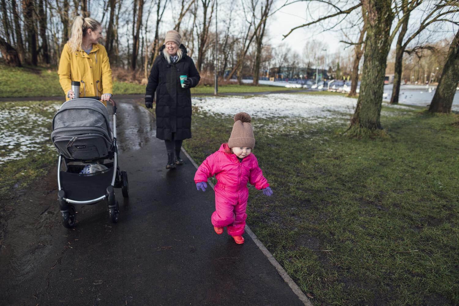 Parents and baby on NCT connectivity walk