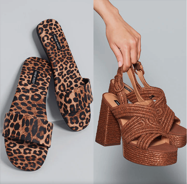 Nine West flat sandals and platform sandals