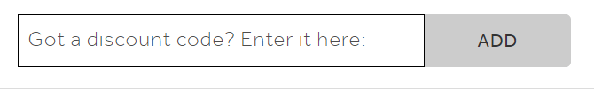 No7 discount code box - checkout page