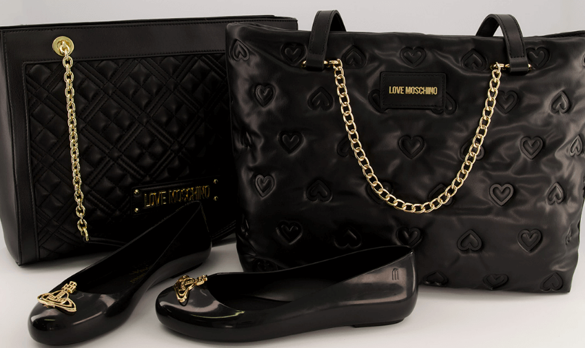Moschino bag and Vivienne Westwood shoes from OD’s designerwear collection