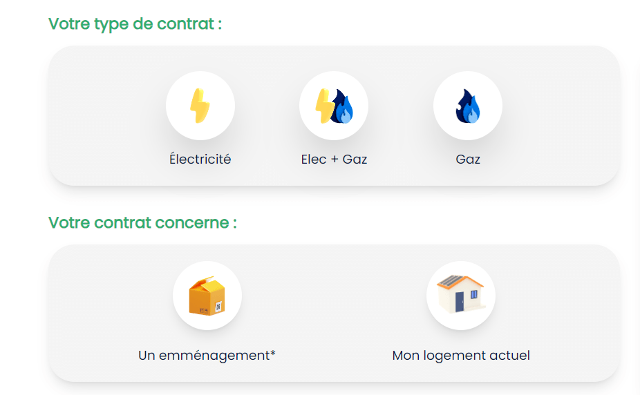 Capture d’écran présentant l’offre Ohm énergie