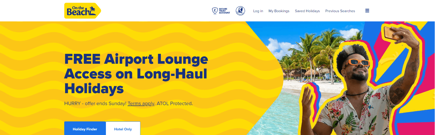 on the beach discount code and free airport lounge access