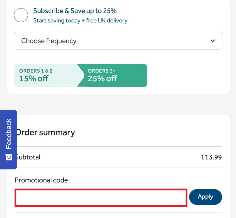 Optibac Probiotics discount code box in shopping bag image