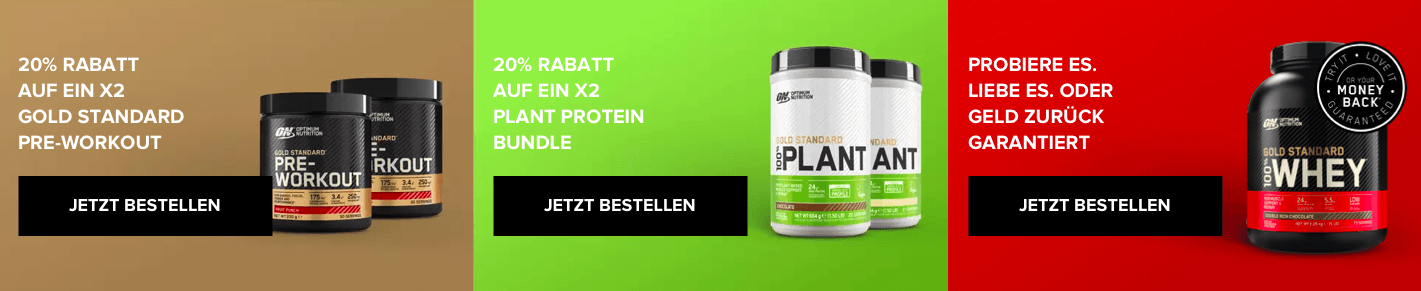 Aktionen und Angebote im Online-Shop von Optimum Nutrition