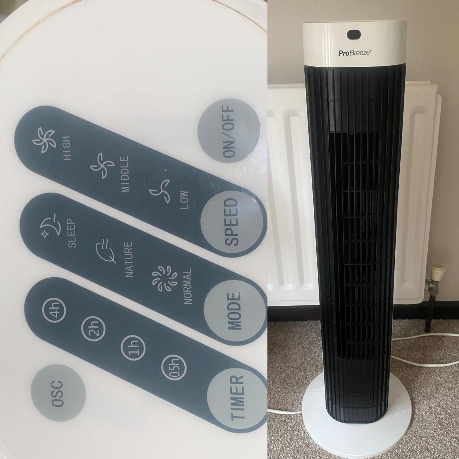 Oscillating Cooling Fan Settings