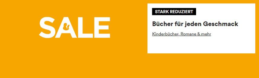 Oranges Banner mit Logofigur im „Sale-Wort“ und Hinweis auf starke Reduzierungen im Osiander Sale.
