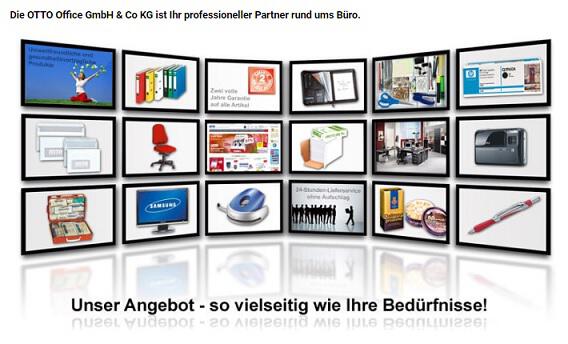 Übersicht verschiedener Produktbereiche aus dem OTTO Office Angebot