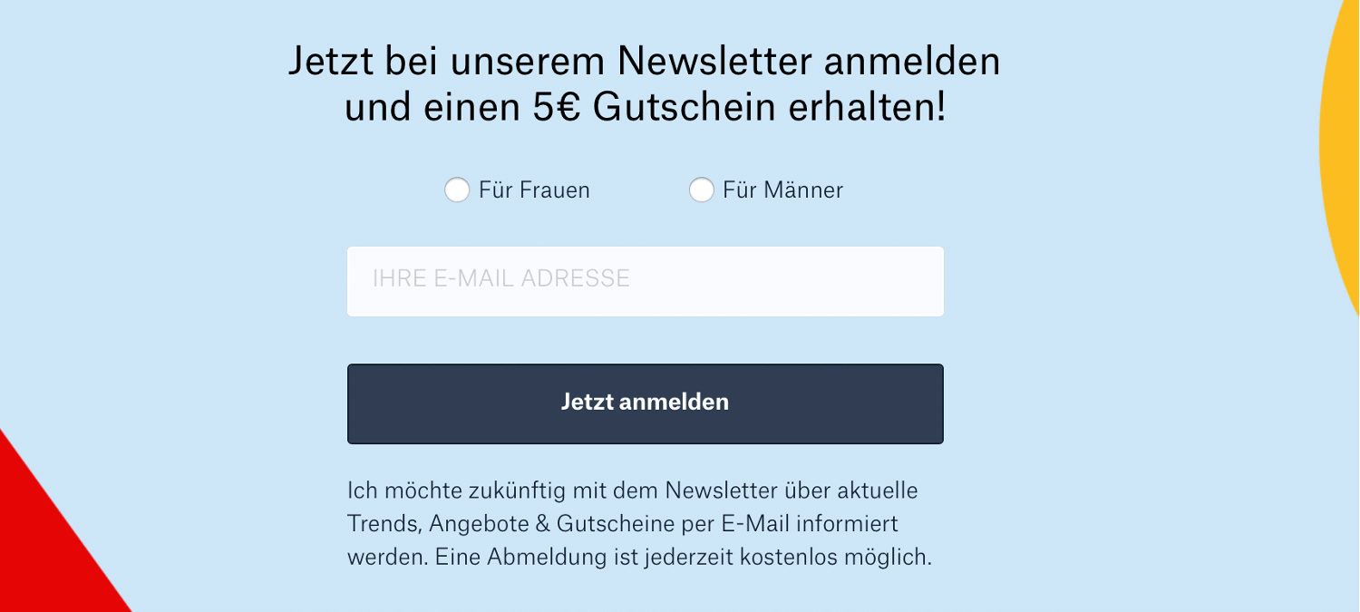 Banner für den Outfits24-Newslettergutschein im Wert von 5 Euro