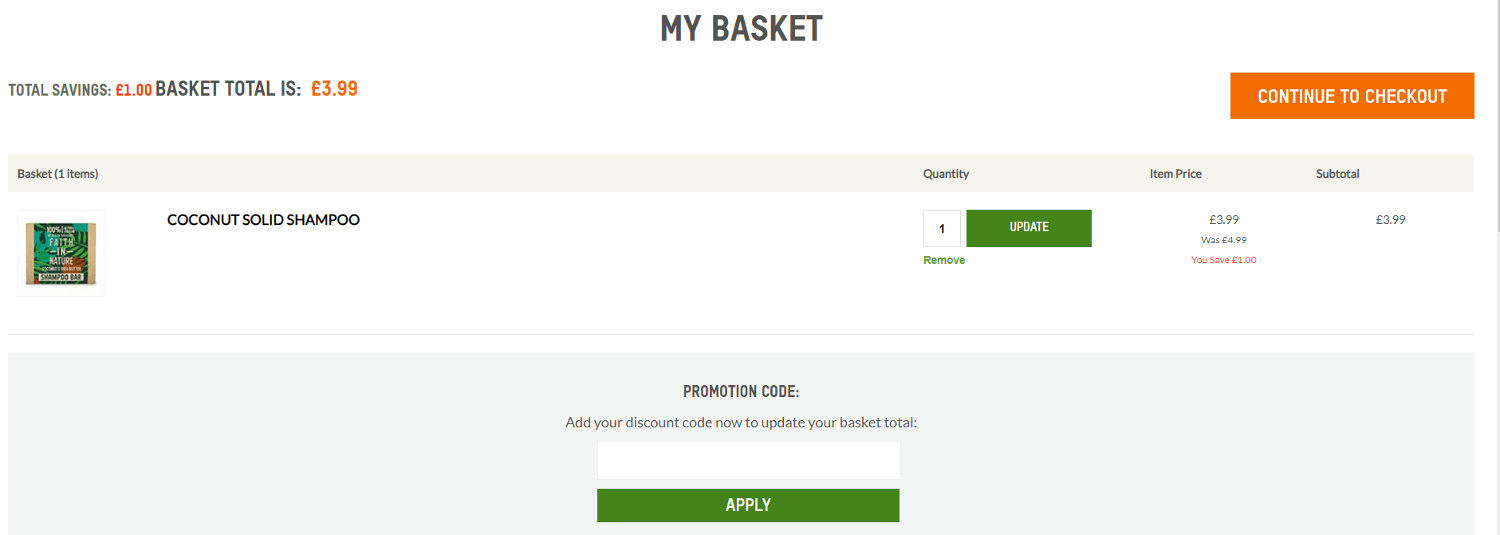 oxfam online shop discount code application at checkout
