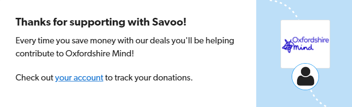 Signing up to support Oxfordshire Mind with Savoo