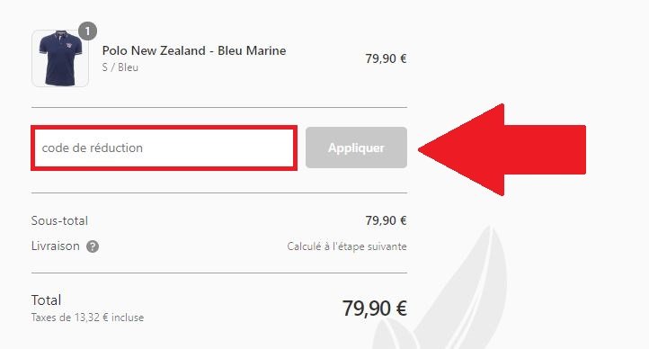 Panier avec code promo Blacks Legend