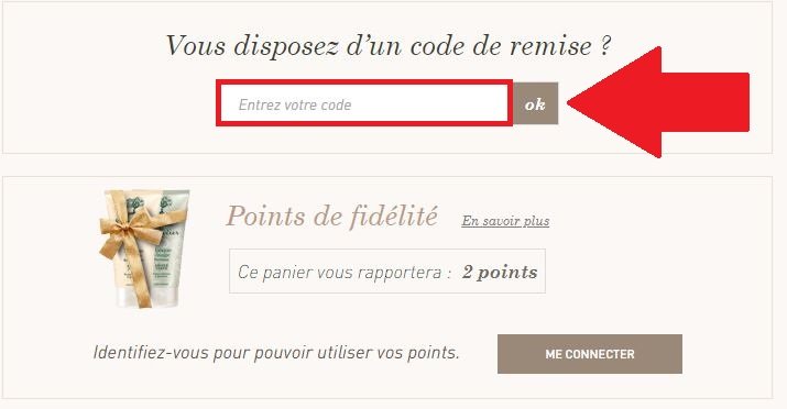 Panier de commande avec code promo Le Petit Olivier