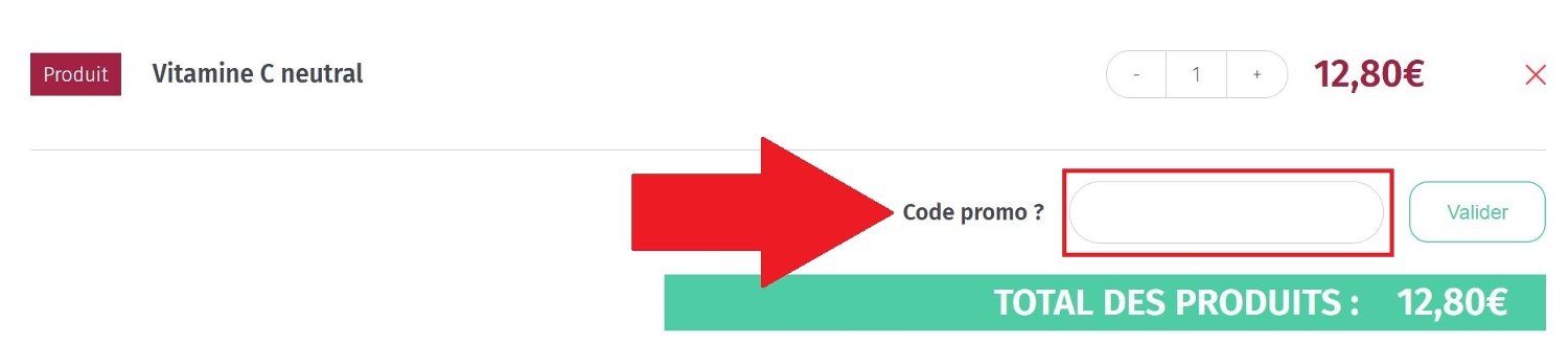 Panier en ligne avec code promo Méthode Chataigner