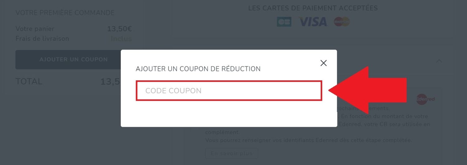 Emplacement de code promo Potager City