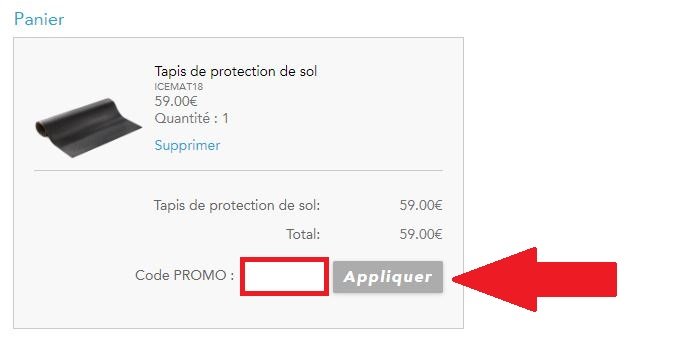 Panier avec code promo ProForm