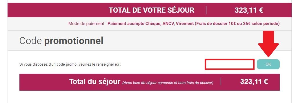 Réservation de camping avec code promo Vagues Océanes