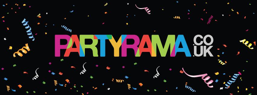Partyrama how to save money banner - Partyrama company logo on a black background