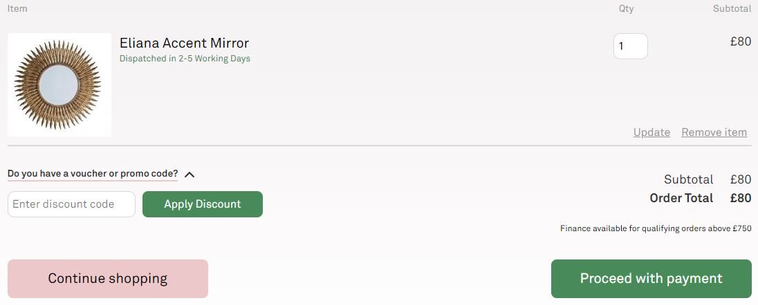 Perch and parrow discount code redemption box