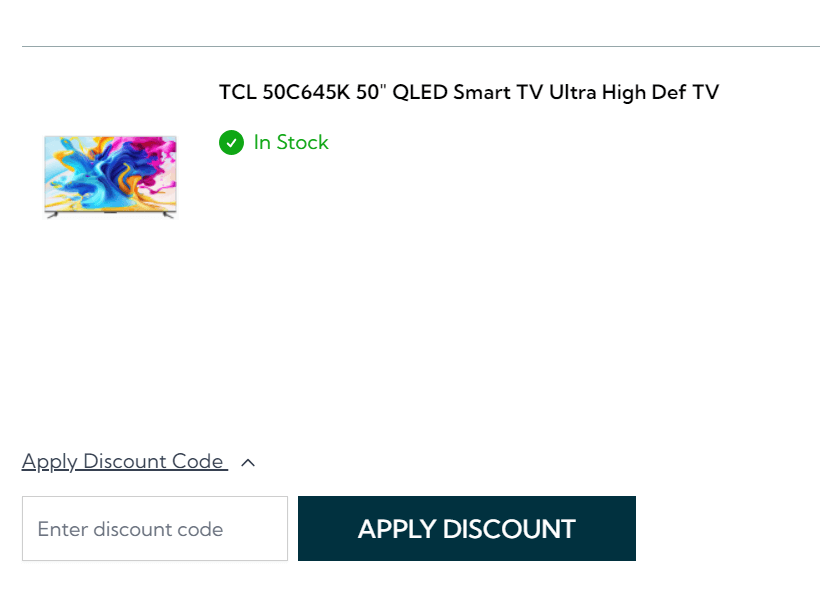 Peter Tyson discount code box during checkout